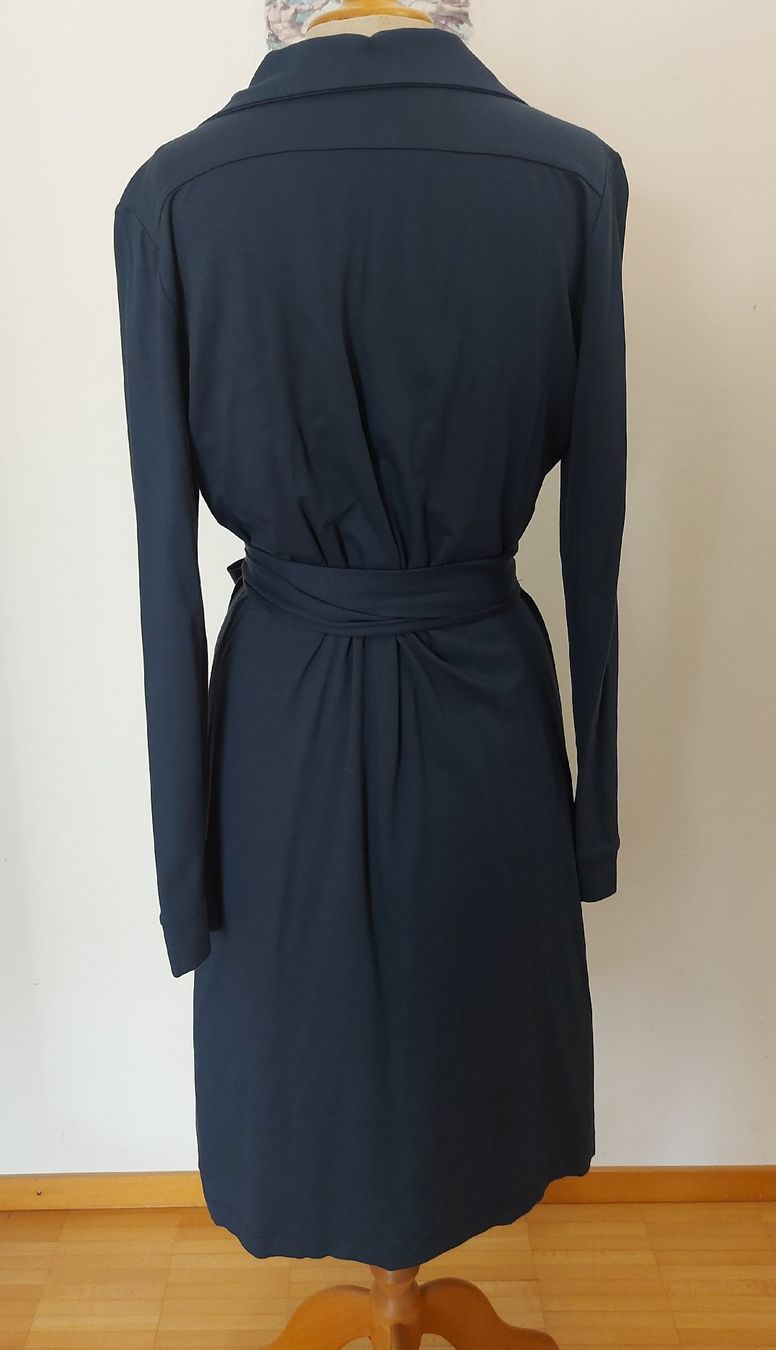 Vestiti: Kleid, Wickelkleid, grau/blau, Gr. L – Usato da Oberengstringen venduto da PaolaDe 2