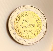 5frs  commémorative 2000 SUP.