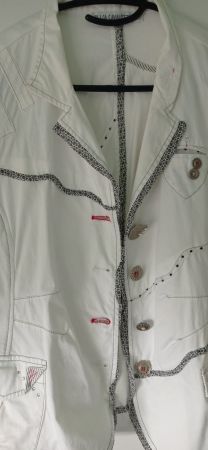 Ella Cavalletti Designer Blazer, Weiss, Gr. 40, Top!