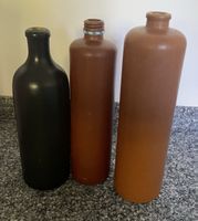 3er Set Vintage Tonflaschen, ideal für Herbstdeko!