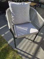 Gartenstuhl 6x / Loungesessel mit Kissen, neuwertig!