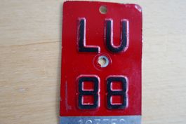 alte Velonummer  LU 88