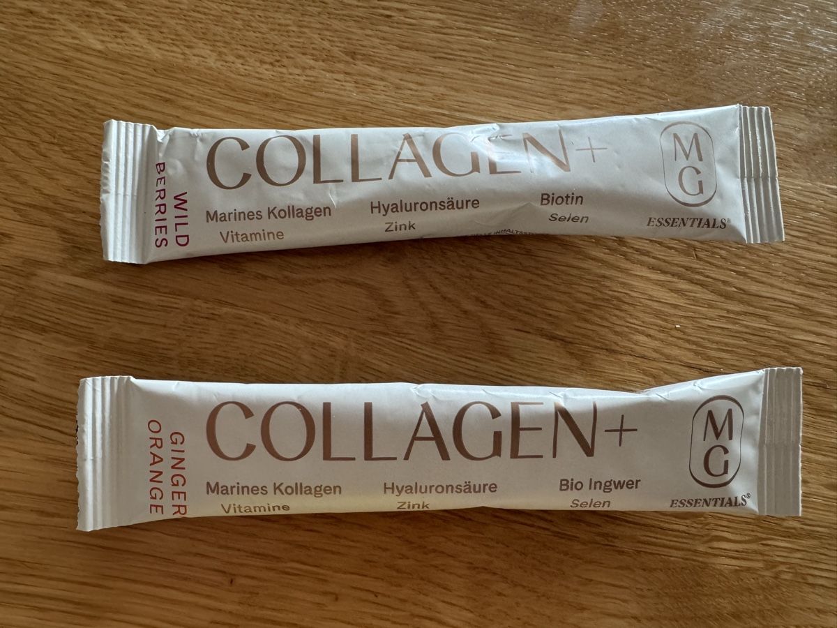 Lebensmittel & Spezialitäten: Collagen+ Sticks Wild Berries & Ginger Orange MG Essentials – Neu und originalverpackt aus Winkel von Schorley