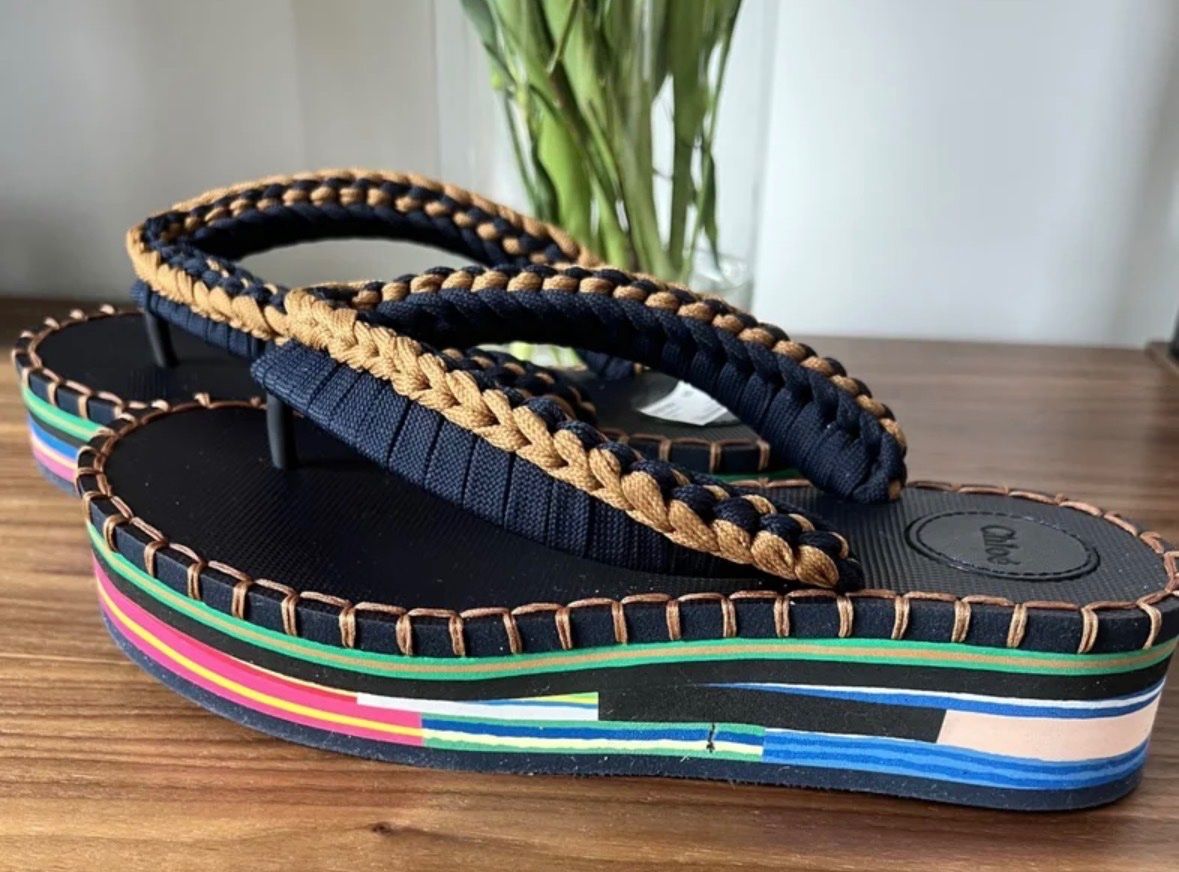 Chloé Scarpe da donna: Chloe  Flip-Flops Gr. 39  Plateau Geflochten – Nuovo (secondo la descrizione) da Zürich venduto da Kawie 6