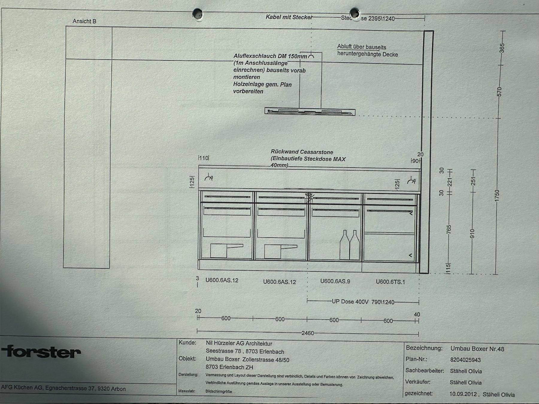 V-Zug Komplettküchen: Küche zu abgeben – Gebraucht aus Erlenbach ZH von Emeylan 9