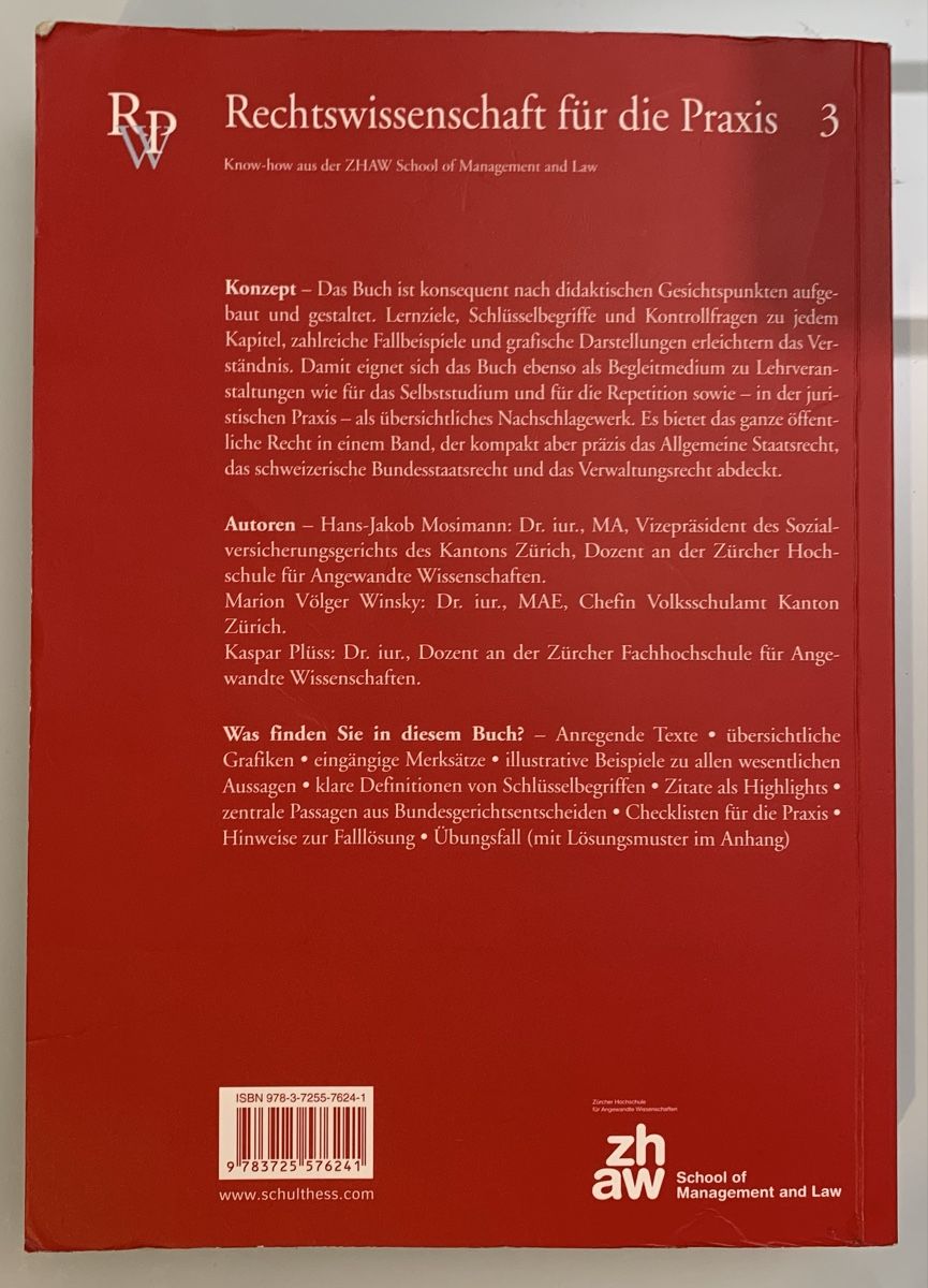 Libri: Öffentliches Recht, 3. Auflage / inkl. E-Book – Usato da Stans venduto da carina_123 3