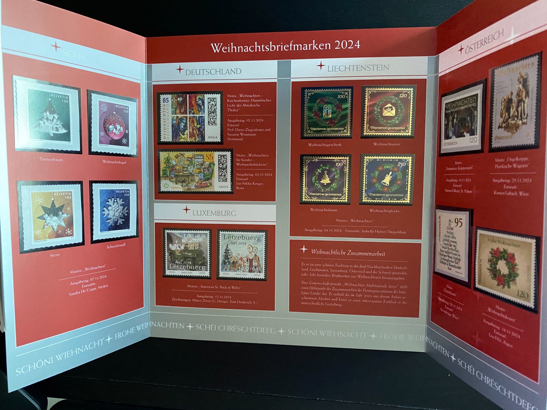 Tutti i francobolli: Weihnachtsbriefmarken 2024 Multilaterale Set FL AT DE LU CH – Nuovo (secondo la descrizione) da Niederrohrdorf venduto da park5 2
