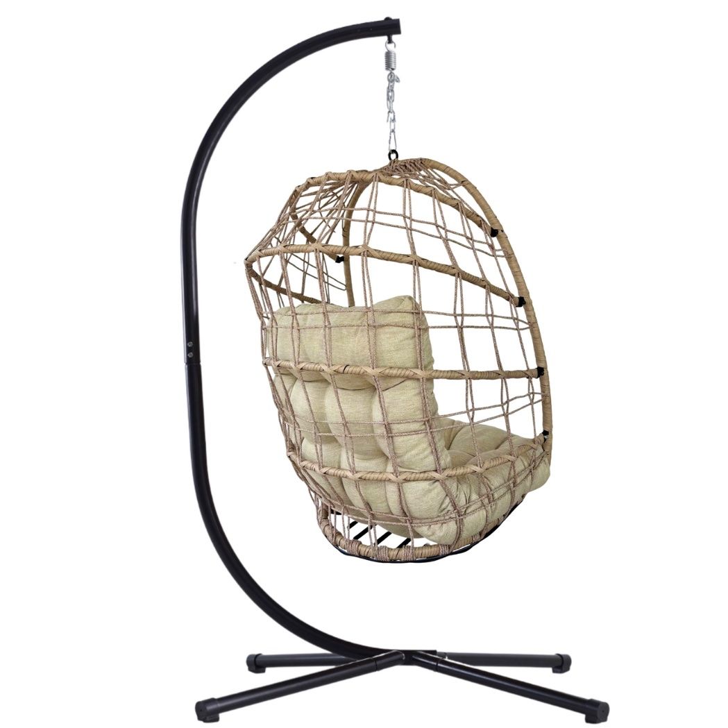Gartenhängesitze: Hängesessel Chloe Polyrattan Ivory Sand – Neu und originalverpackt aus Ermatingen von MyHappyHome 6