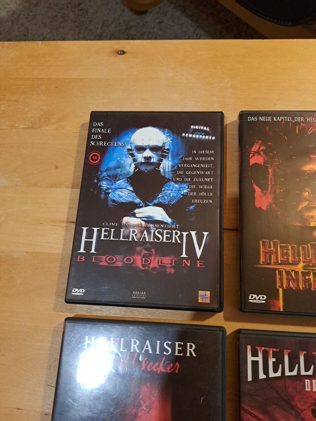 Alle DVDs: DVD HELLRAISER 4, 5, 6 und 7, UNCUT – Gebraucht aus Unterseen von Kanica 1