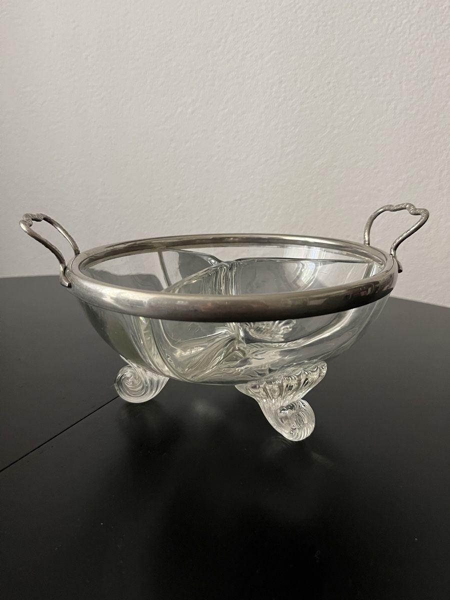 Ciotole: Glasschale mit Silber Ring – Usato da Zürich venduto da Nowstalgia
