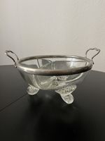 Glasschale mit Silber Ring
