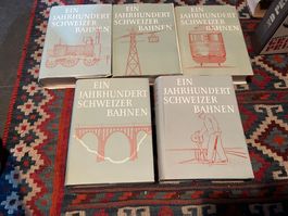 buch, ein jahrhundert schweizer bahnen, 5 bände