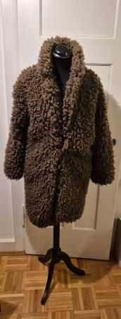 Warme Winter Jacke / Mantel Teddyfell grün Gr. xs FRACOMINA