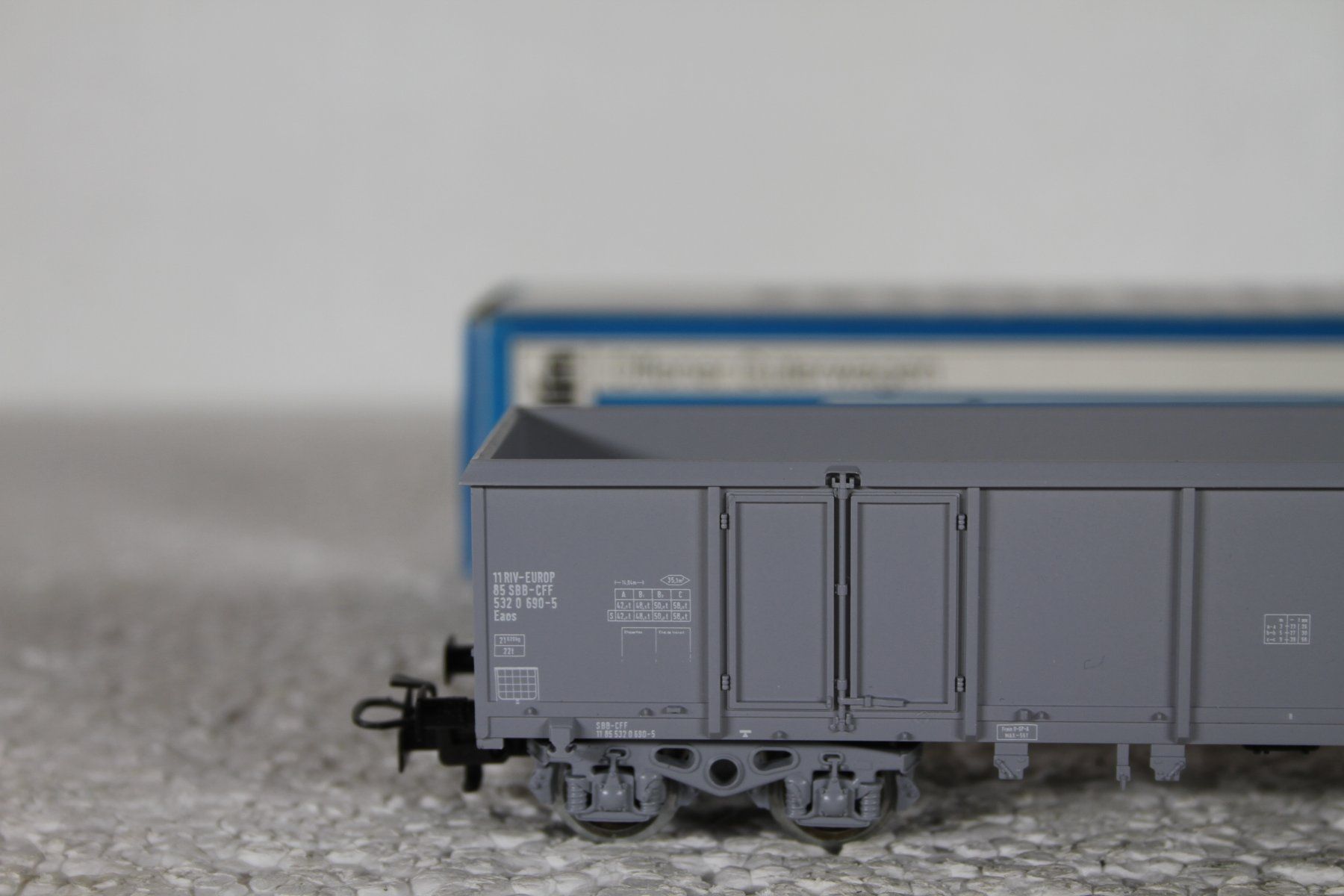 Märklin Modellini di ferrovie: Märklin 4689 SBB Eaos Hochbordwagen – Usato da Triesen venduto da cor_62ts 4