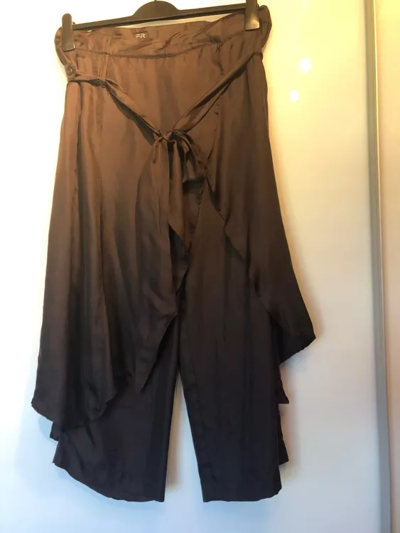 Pantalon Femme Comptoir Des Cotonniers 100% Lin Marron - Taille 36, Rétro, Occasion TB état