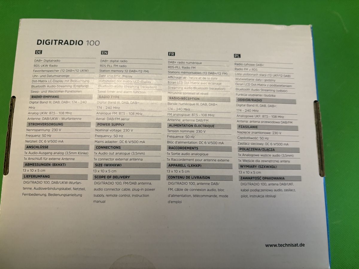 Technisat Radio: Digitalradio TechniSat Digitradio 100 DAB+ gebraucht – Nuovo e nell'imballaggio originale da Kilchberg ZH venduto da bionicdog 3