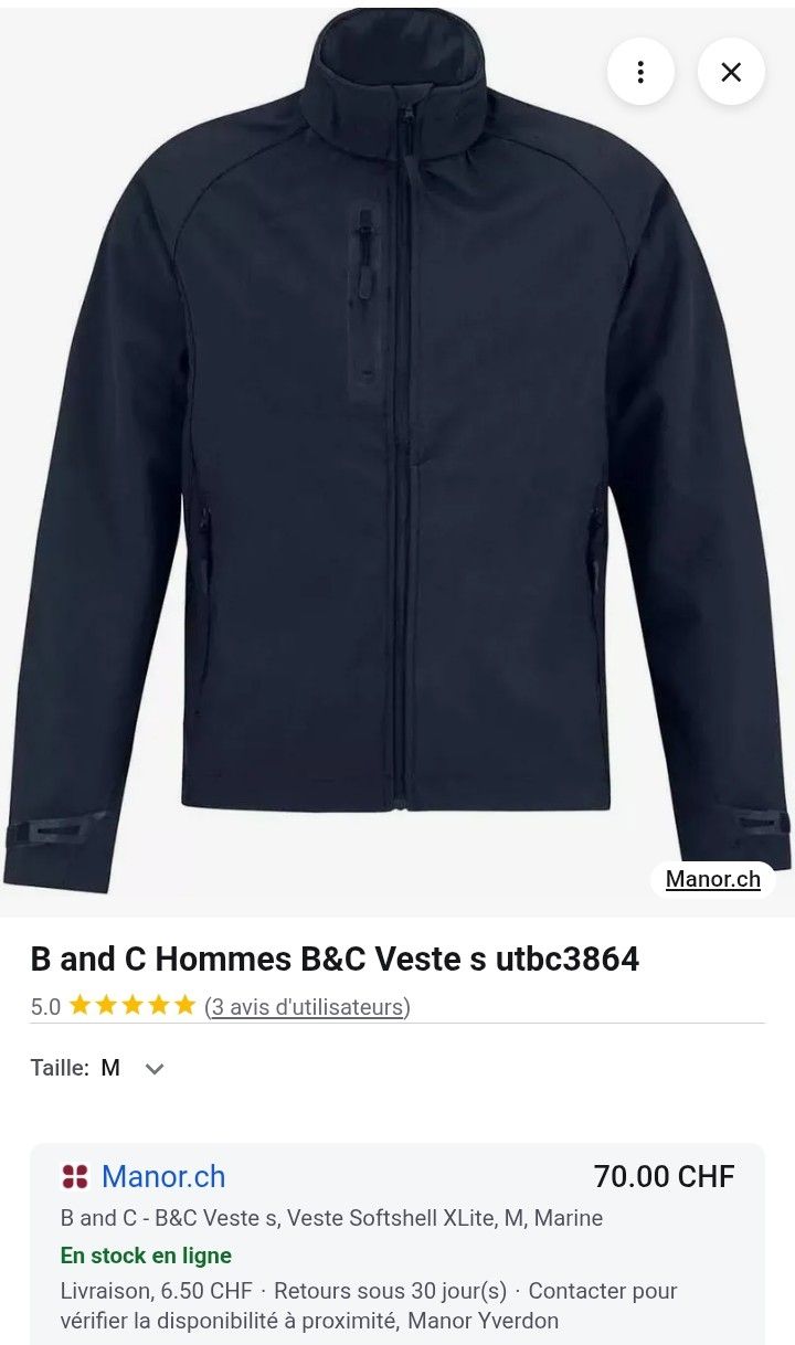 Giacche: Veste softshell B&C homme noir taille M  – Nuovo e nell'imballaggio originale da Couvet venduto da fat_kyl7 4