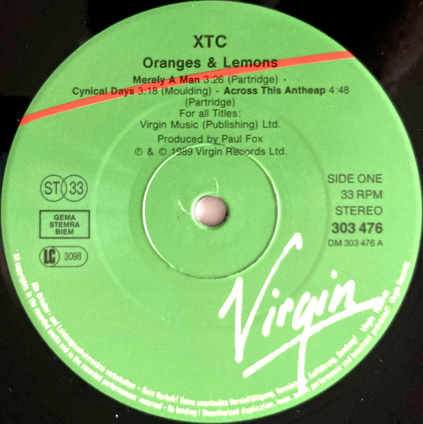 Schallplatten: XTC - ORANGES & LEMONS – Gebraucht aus Bottens von hotter-than-hell 5