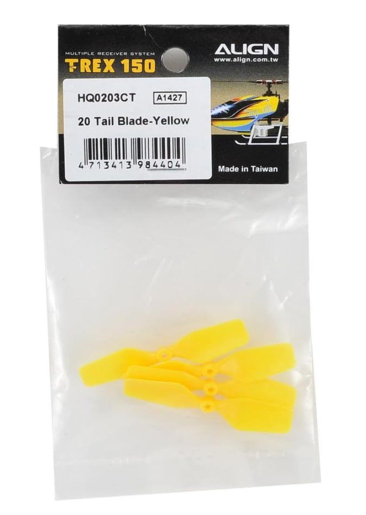Align Modellismo RC: Align 20 Tail Blade - Yellow HQ0203C – Nuovo e nell'imballaggio originale da Trélex venduto da Arnaudyak
