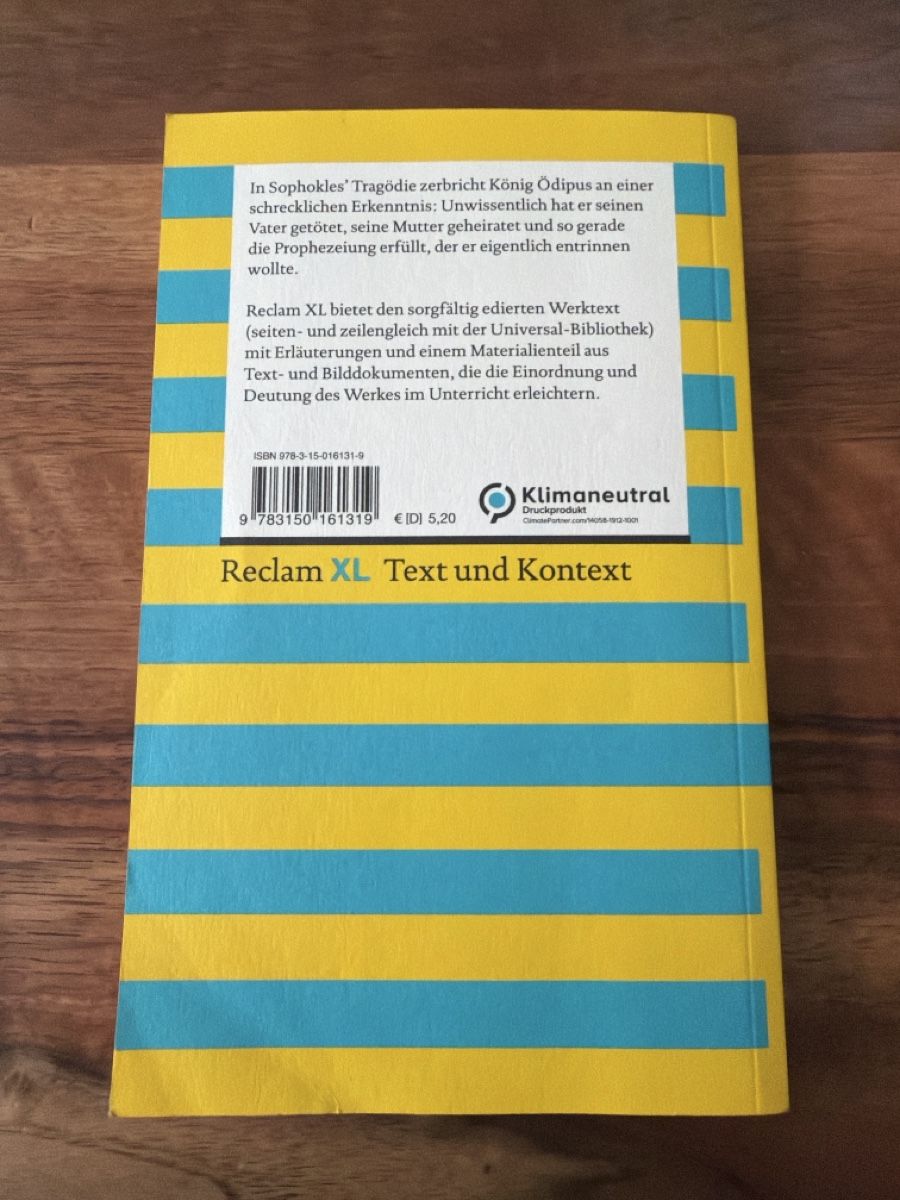 Libri: König Ödipus - XL Taschenbuch – Usato da Wohlen AG venduto da Marcoon 1