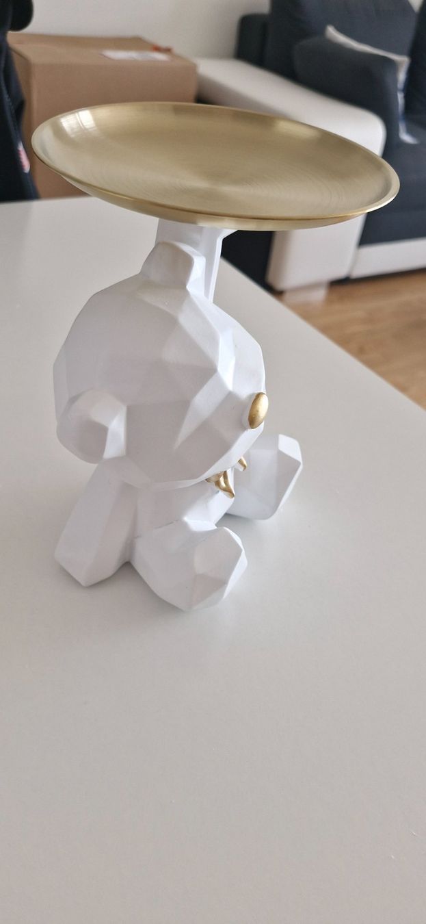 Sculture & Statue: Weiss gold teddybär Statue als Ablage oder deko – Nuovo (secondo la descrizione) da Beringen venduto da mar_y7fd 3