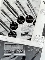 Jif Waterman - 4 alte Werbungen / Publicités 1930/33