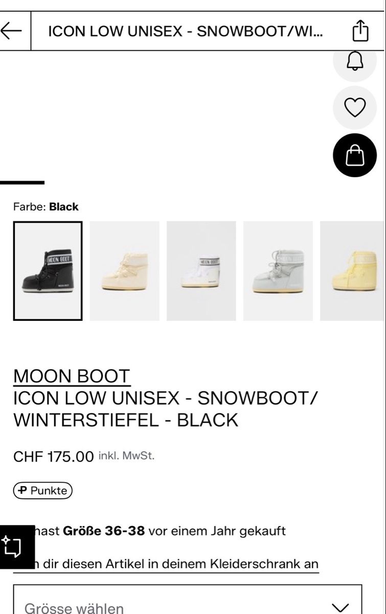 Moon Boot Scarpe da donna: Schwarze Moon Boot im Top-Zustand, Grösse 36-38 – Usato da Zollikofen venduto da mel_b9qm 3