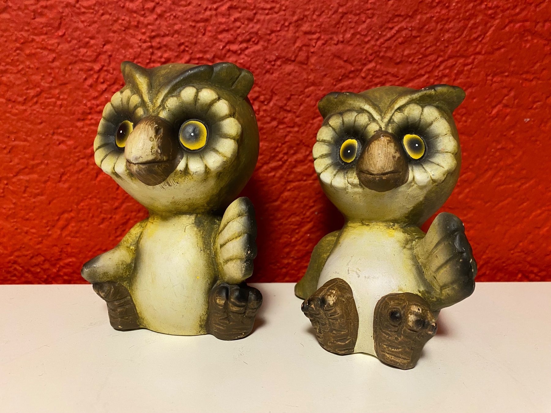 Statuette: Susses Eulen-Pärchen aus Keramik, – Nuovo e nell'imballaggio originale da Zäziwil venduto da Emlea 4