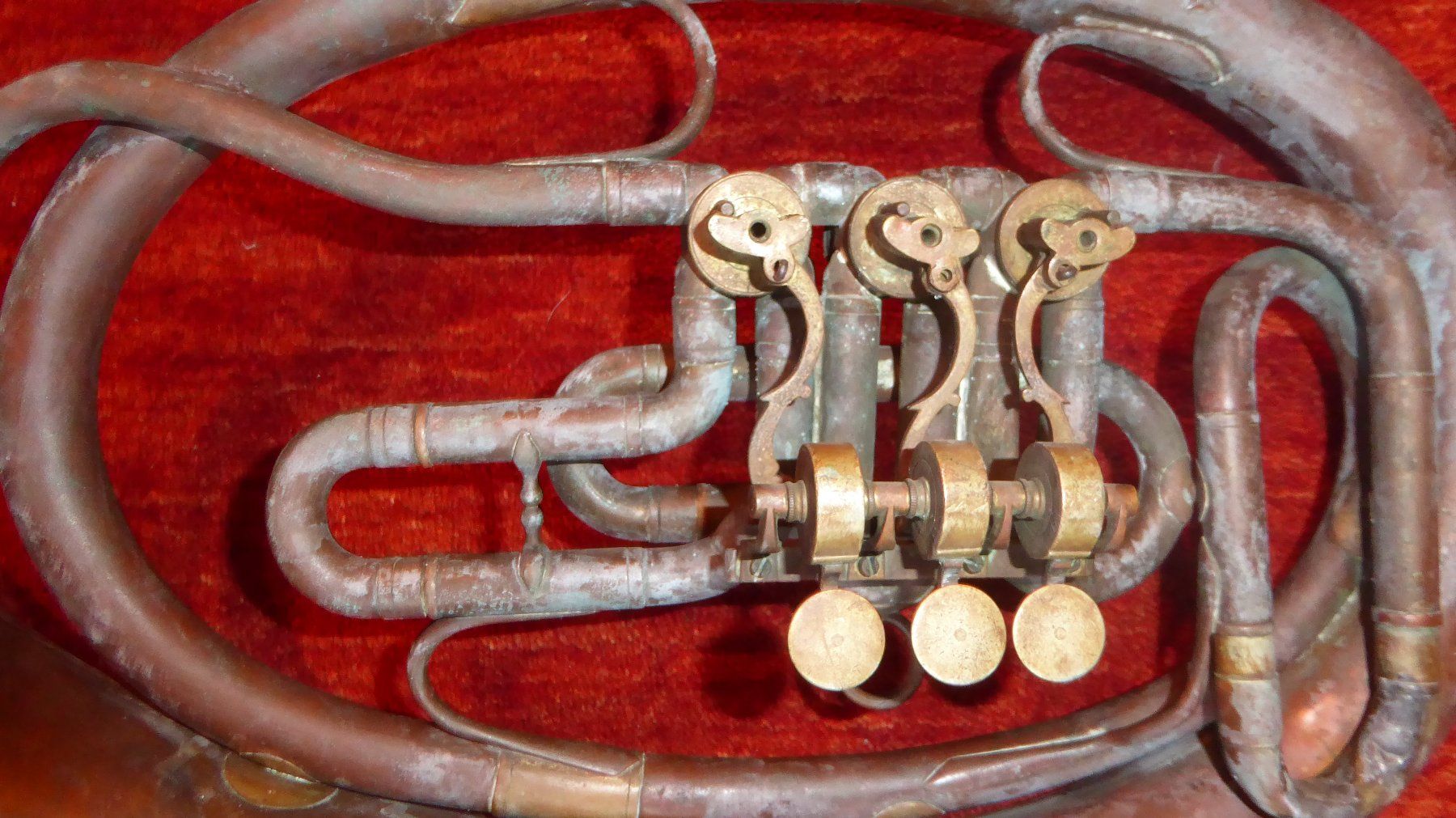 Strumenti musicali: Antikes Waldhorn von 1883,  Steampunk – Usato da Sargans venduto da Benziner 2