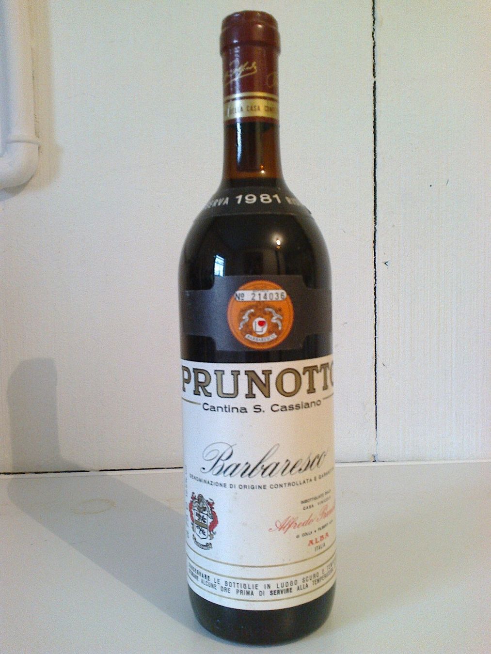 Vino: Barbera Prunotto Riserva1981, Versand möglich!!! – Nuovo (secondo la descrizione) da Krauchthal venduto da Tokaji67