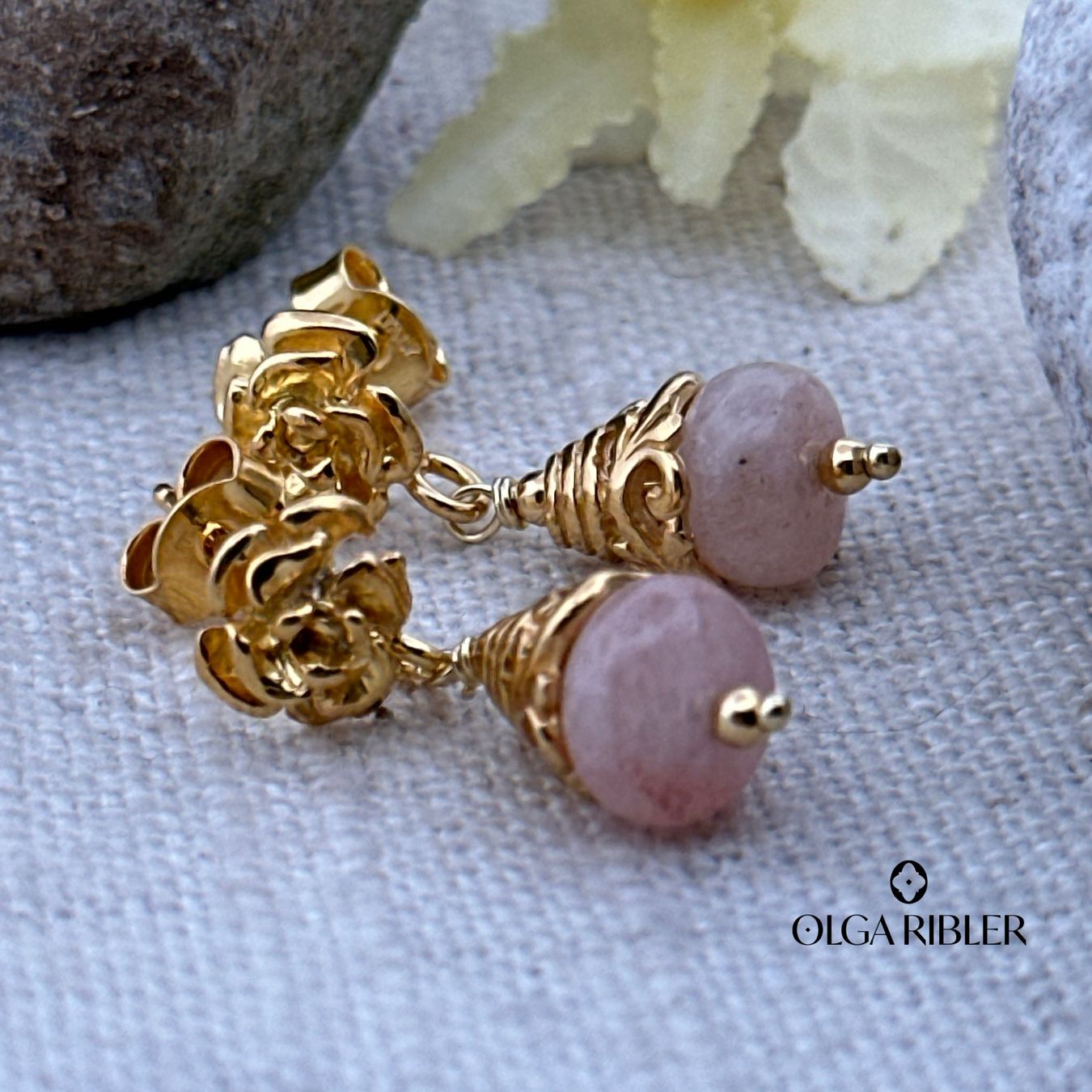 Olga Ribler Orecchini pendenti & Orecchini a lobo: Ohrstecker mit Morganite - Sterling Silber 925 – Nuovo (secondo la descrizione) da Luzern venduto da Schmuckoutlet 1