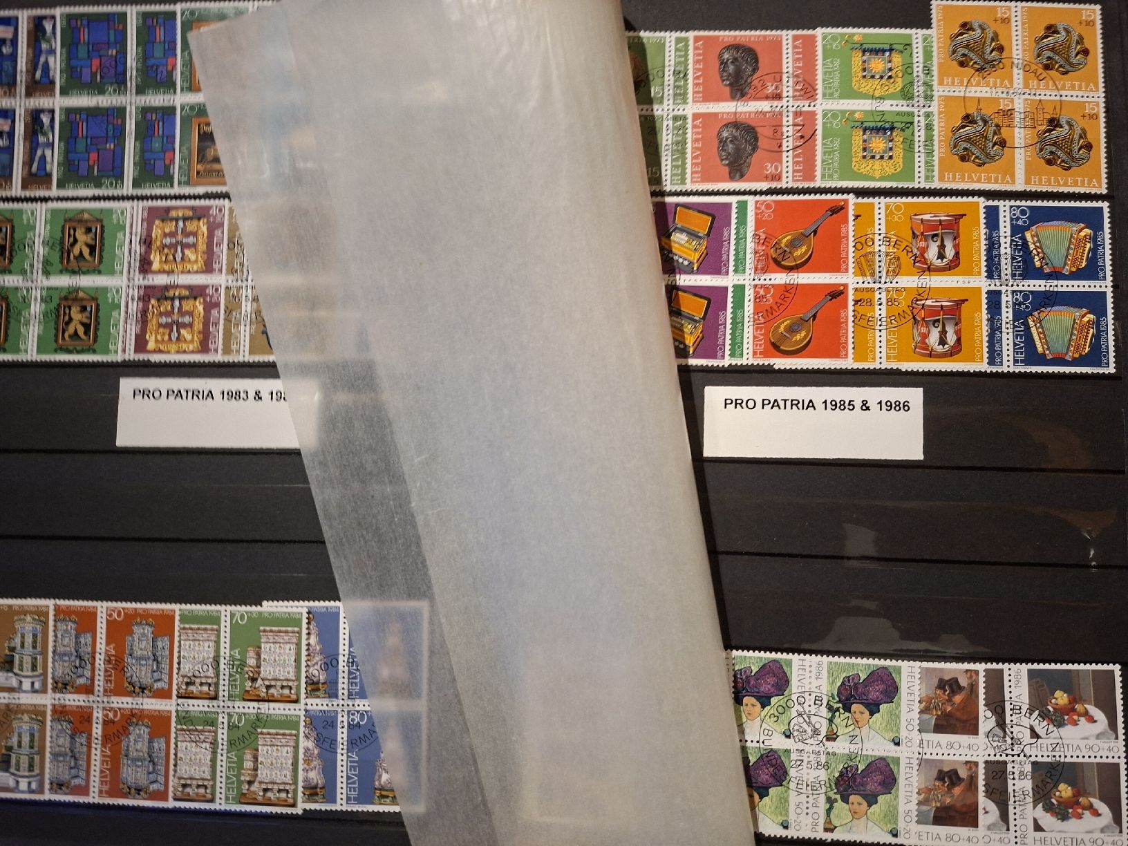 Alle Briefmarken: Sammlung 4er Blocks PP / PJ / Werbemarken – Gebraucht aus Balgach von SIMEON27 5