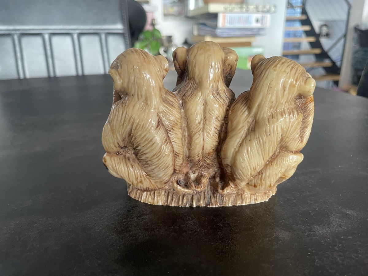 Statuette: Figurine Vintage "Les 3 Singes" – Usato da Vallamand venduto da Bricbracbroc82 3