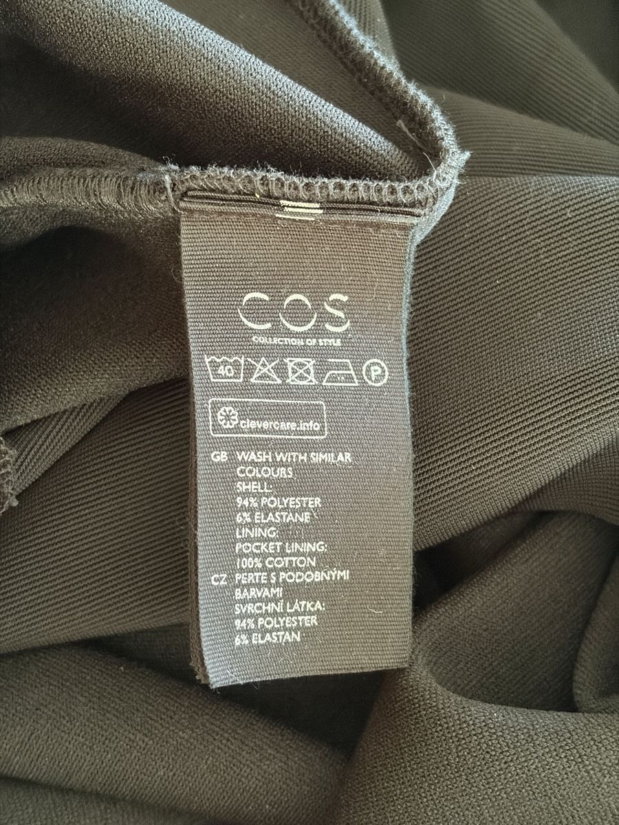 Cos Vestiti: COS - Kleid - Wasserfall Kragen - leicht glänzend – Usato da Zürich venduto da shopping07 5