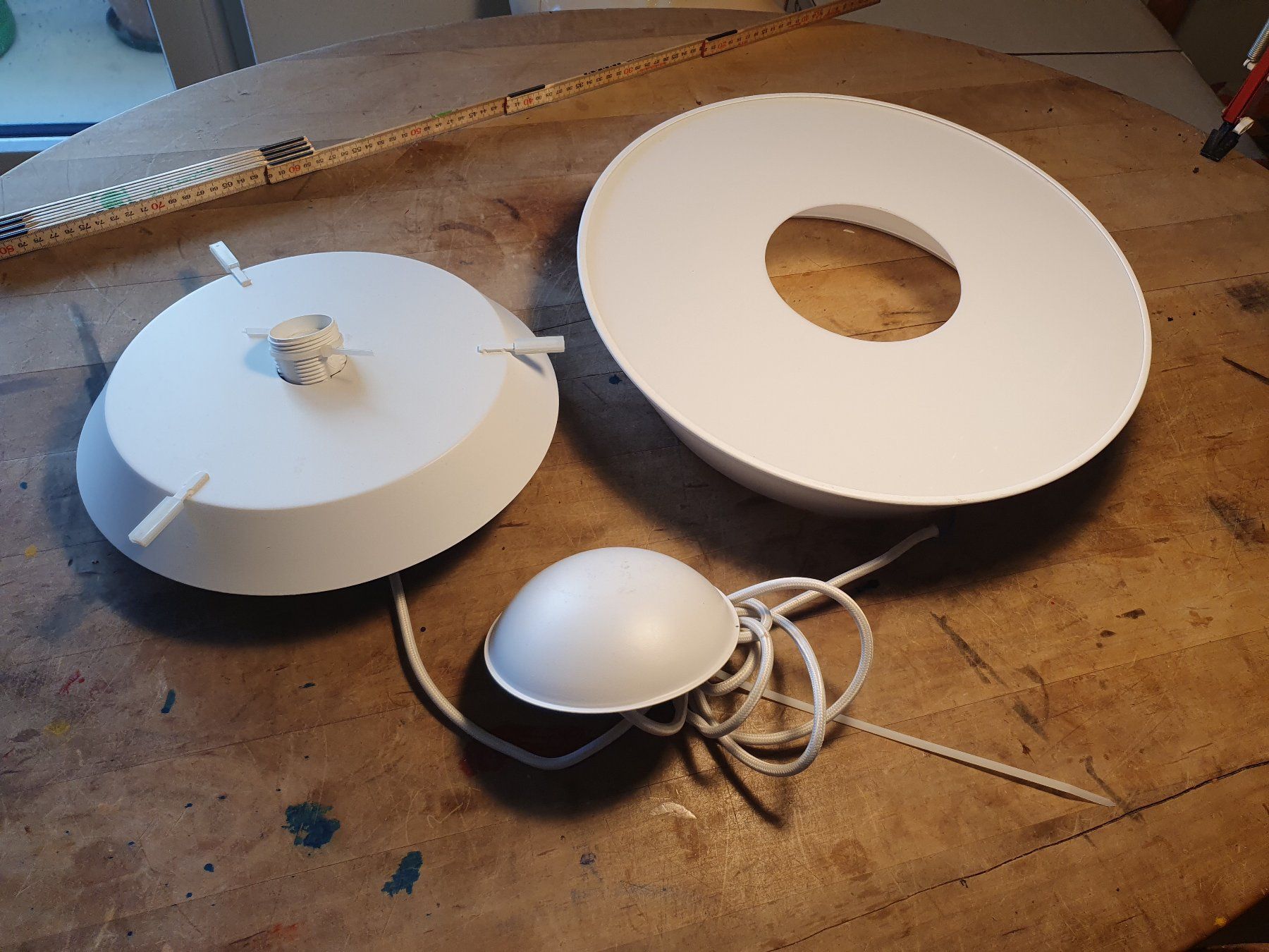Kronleuchter & Deckenlampen: Deckenlampe weiss 37 cm Durchmesser – Gebraucht aus Zürich von loosebone 5