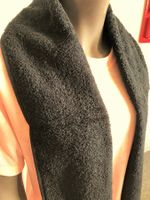 schmales Fitness Frottéetuch, Schalform, 145x30cm, schwarz