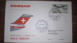 Swissair Oslo - Zürich 01.04.1970
