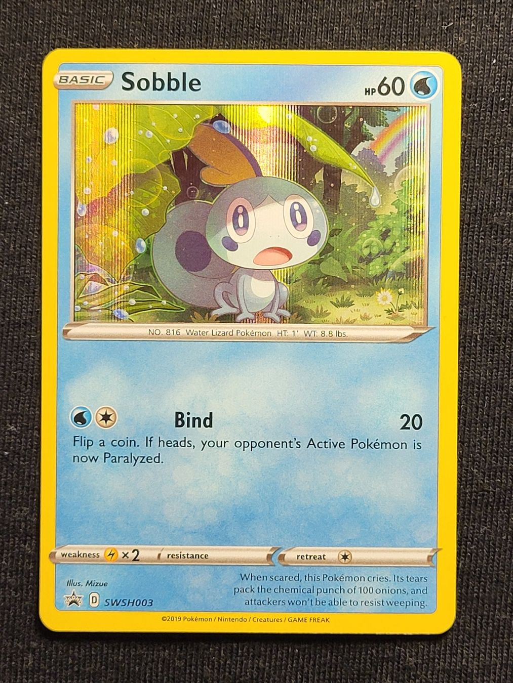 Pokémon Carte collezionabili: Sobble SWSH003 Holo Promo – Usato da Grindelwald venduto da lego9