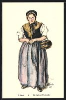 AK Frau in Tracht aus St. Gallen