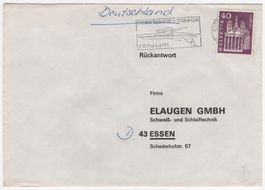 Flugzeug kopfstehend - Maschinenstempel ABART von ZÜRICH