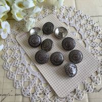 10 Metall Knopfe bouton Look Silver en métal