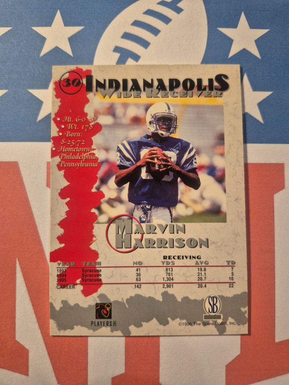 NFL Carte collezionabili: NFL Marvin Harrison Indianapolis Colts – Usato da Treiten venduto da Sauber73 1