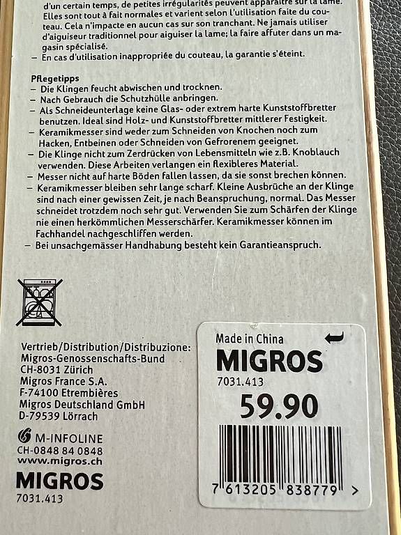 Coltelli da cucina: Neues Keramik-Universalmesser – Usato da Meilen venduto da Inie 2
