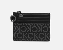 Calvin Klein SUBTLE MONO 6CC HOLDER W/ZIP - schwarz