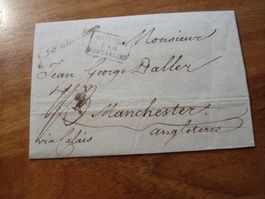 Faltbrief 1825, Vorphilatelie, Schweiz-Manchester