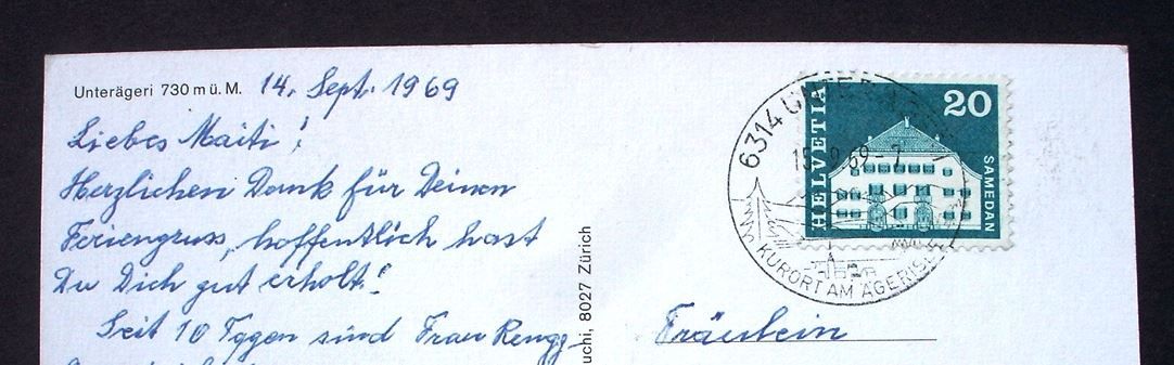 Cartes postales: UNTERÄGERI Flugaufnahme – D'occasion à Jona par philajona 1