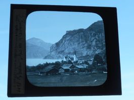 Glasdia Diapositiv Antik Fluelen Lac des 4 Cantons