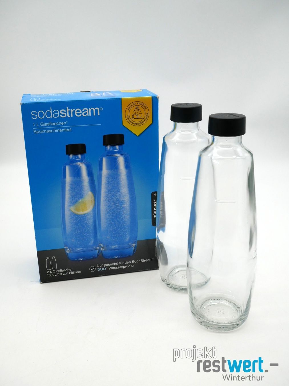 Sodastream Altro per la casa: SODASTREAM - 2 x Glasflaschen 1L – Nuovo (secondo la descrizione) da Winterthur venduto da Restwert_Winterthur