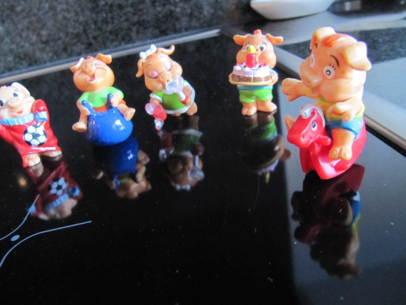 Figuren: ferrero kinder 9 figuren Pinky Piggys - 2000 – Gebraucht aus Arbedo von nadia1973