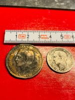 1873 + 1882 Silber + Kupfer Münzen Griechenland Drachme MZ A